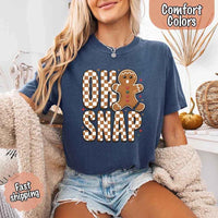Oh Snap Gingerbread Comfort Colors Christmas Shirt – Trendy Women’s Holiday Tee