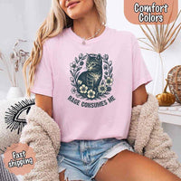Rage Consumes Me kitten and flowers vintage graphic tee