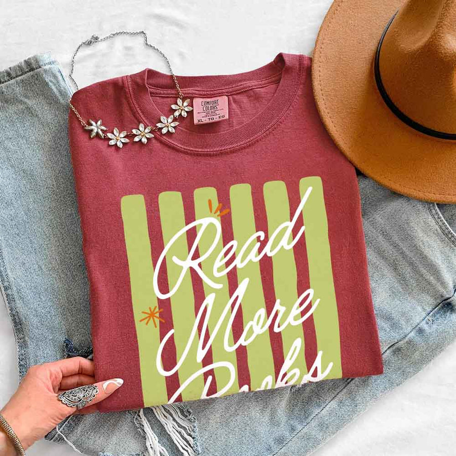 Read More Books Comfort Colors Shirt - Book Lover Tee
