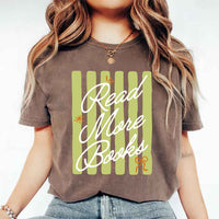 May include Read More Books Comfort Colors t-shirt with book lover graphic, relaxed unisex fit, and garment-dyed cotton