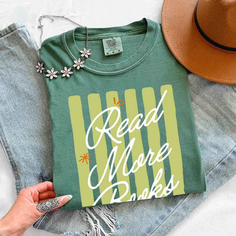 Read More Books Comfort Colors Shirt - Book Lover Tee
