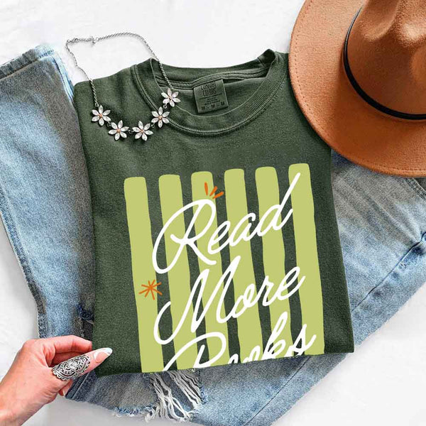 Read More Books Comfort Colors Shirt - Book Lover Tee