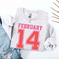 Retro Valentine’s Day Jersey Number FEBRUARY 14 Sweatshirt