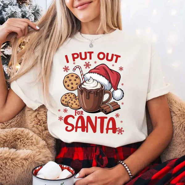 Santa - I put out for Santa Matching Christmas Couple Shirts