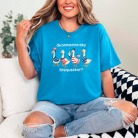 Firequacker Goose Patriotic Tee – Unique Funny 4th of July Shirt for Independence Day