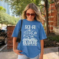 May include Sci-Fi Readers Book Club Comfort Colors t-shirt with science fiction book lover graphic and relaxed unisex fit