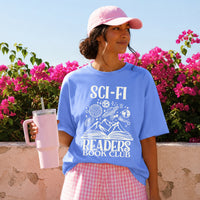 May include Sci-Fi Readers Book Club Comfort Colors t-shirt with science fiction book lover graphic and relaxed unisex fit