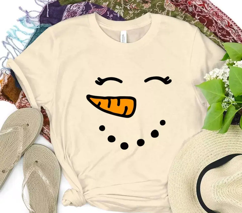 Snowman Couple Tee Cream