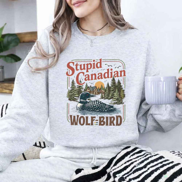 Stupid Canadian Wolf Bird Sweatshirt – BookTok Reader
