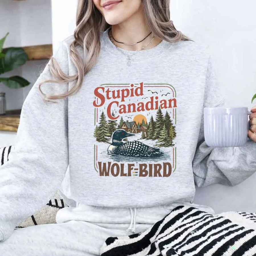 Stupid Canadian Wolf Bird Sweatshirt – BookTok Reader