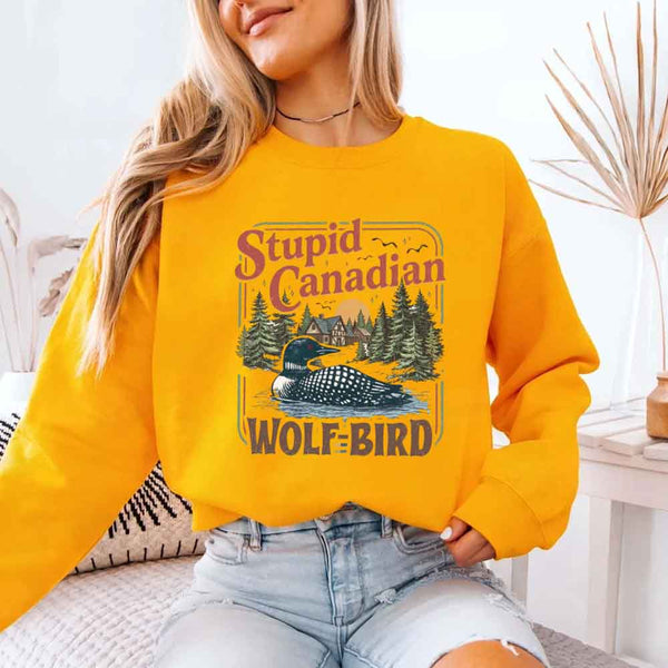 Stupid Canadian Wolf Bird Sweatshirt – BookTok Reader