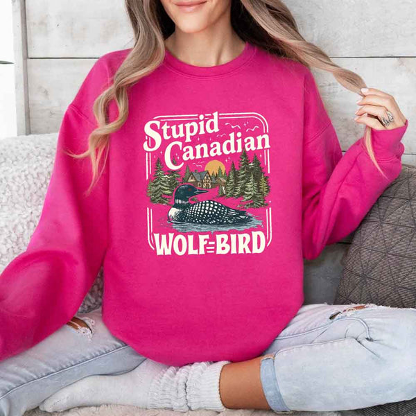 Stupid Canadian Wolf Bird Sweatshirt – BookTok Reader