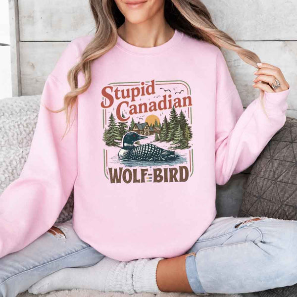 Stupid Canadian Wolf Bird Sweatshirt – BookTok Reader