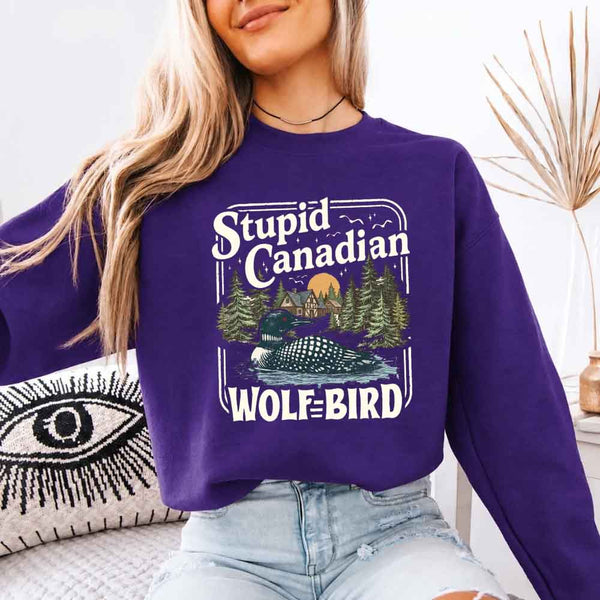 Stupid Canadian Wolf Bird Sweatshirt – BookTok Reader