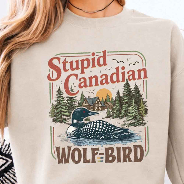 Stupid Canadian Wolf Bird Sweatshirt – BookTok Reader