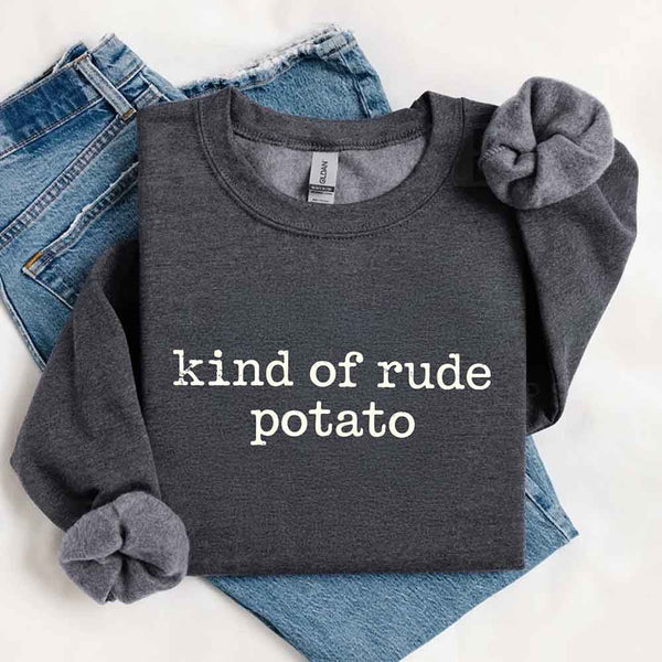 May include a pair of matching Thanksgiving-themed sweatshirts featuring the playful “Sweet Potato” and “Rude Potato” designs. The cozy crew necks are styled in warm fall colors, making them a fun and festive choice for couples during the autumn and holiday season.