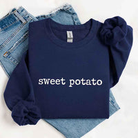 May include a pair of matching Thanksgiving-themed sweatshirts featuring the playful “Sweet Potato” and “Rude Potato” designs. The cozy crew necks are styled in warm fall colors, making them a fun and festive choice for couples during the autumn and holiday season.