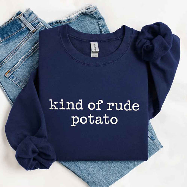 May include a pair of matching Thanksgiving-themed sweatshirts featuring the playful “Sweet Potato” and “Rude Potato” designs. The cozy crew necks are styled in warm fall colors, making them a fun and festive choice for couples during the autumn and holiday season.