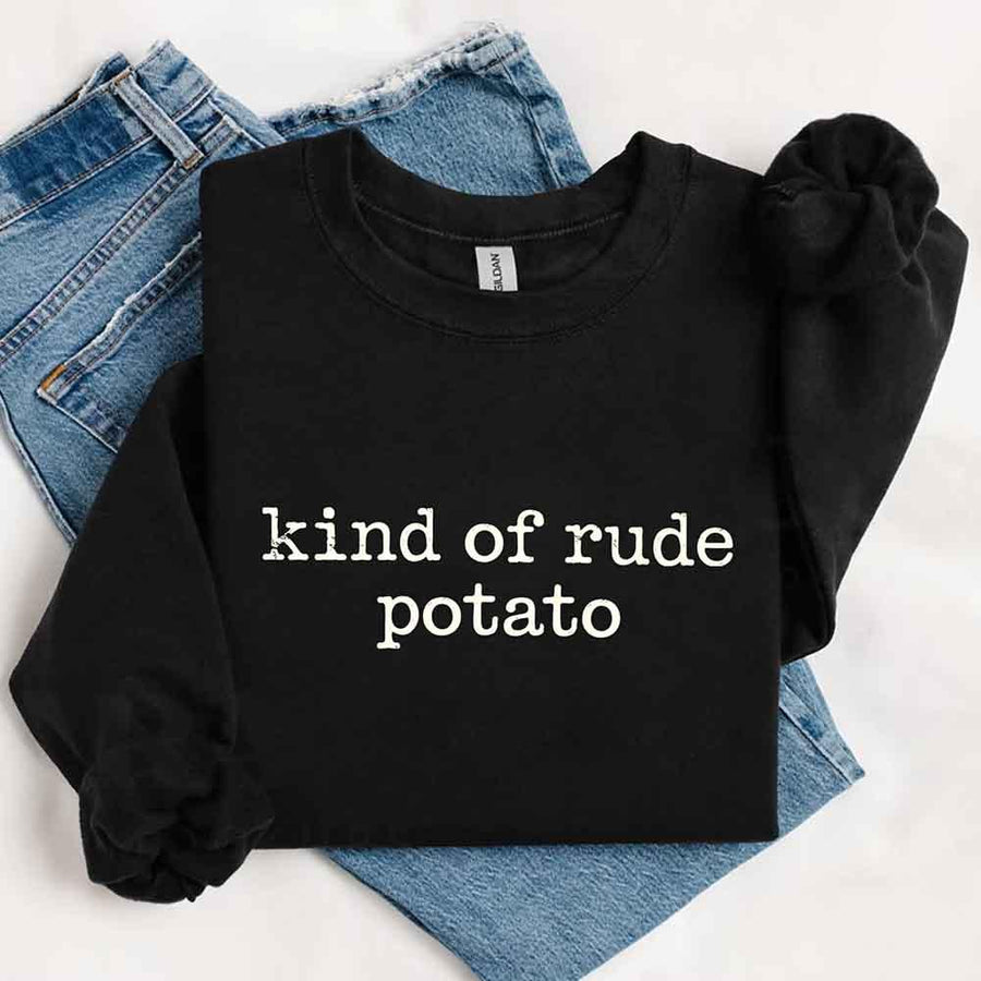 May include a pair of matching Thanksgiving-themed sweatshirts featuring the playful “Sweet Potato” and “Rude Potato” designs. The cozy crew necks are styled in warm fall colors, making them a fun and festive choice for couples during the autumn and holiday season.