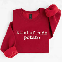 May include a pair of matching Thanksgiving-themed sweatshirts featuring the playful “Sweet Potato” and “Rude Potato” designs. The cozy crew necks are styled in warm fall colors, making them a fun and festive choice for couples during the autumn and holiday season.