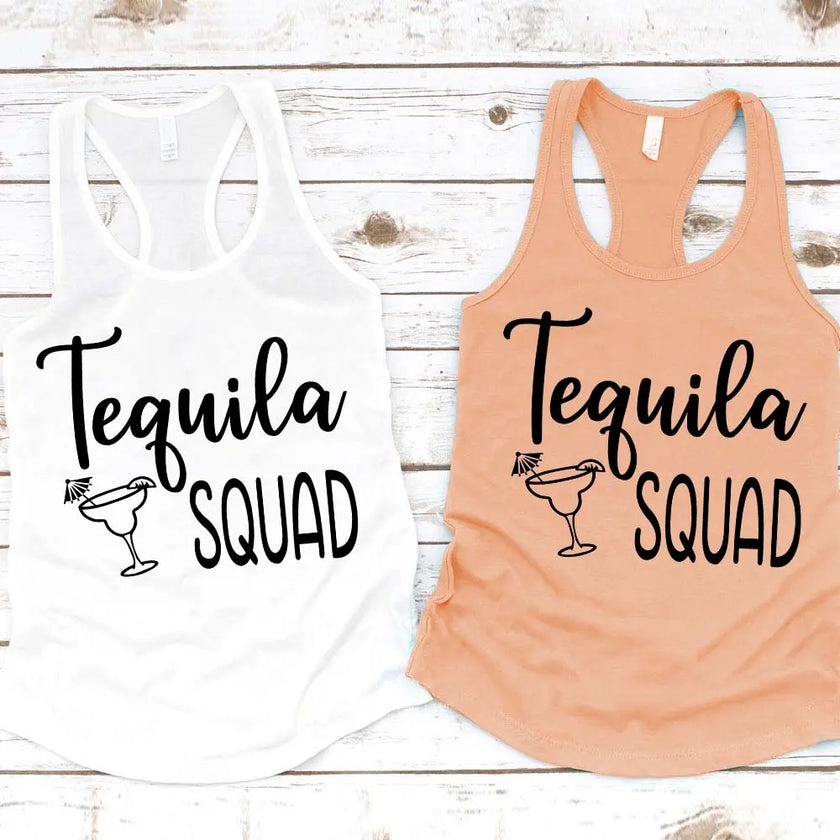 Tequila Squad Ladies Matching Tank Tops