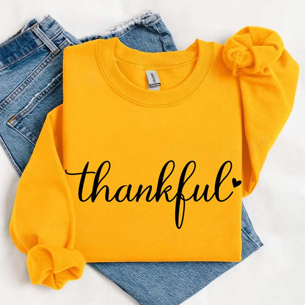 Thankful Sweatshirt for Women - Cozy Thanksgiving Gift Sweater