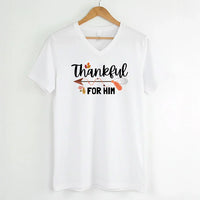 EXPEDITE to Receive in Time - Thankful For Her/Him Valentines Couple V-Neck