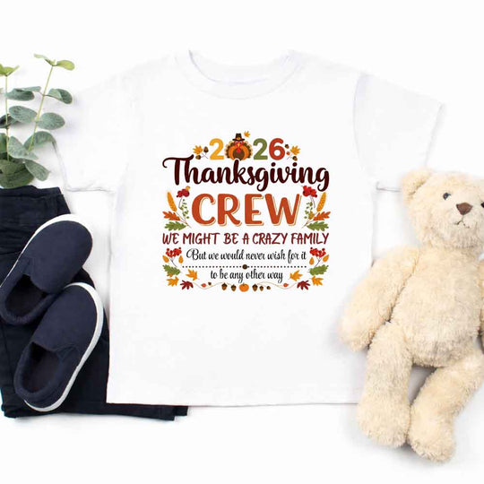 Thanksgiving Family Matching Funny Shirts – Fall Holiday Kid Tees