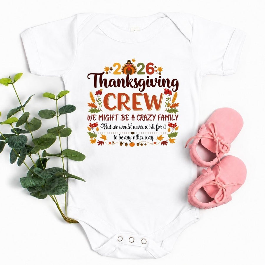 Thanksgiving Family Matching Funny Baby Onesie – Fall Holiday Baby Onesies