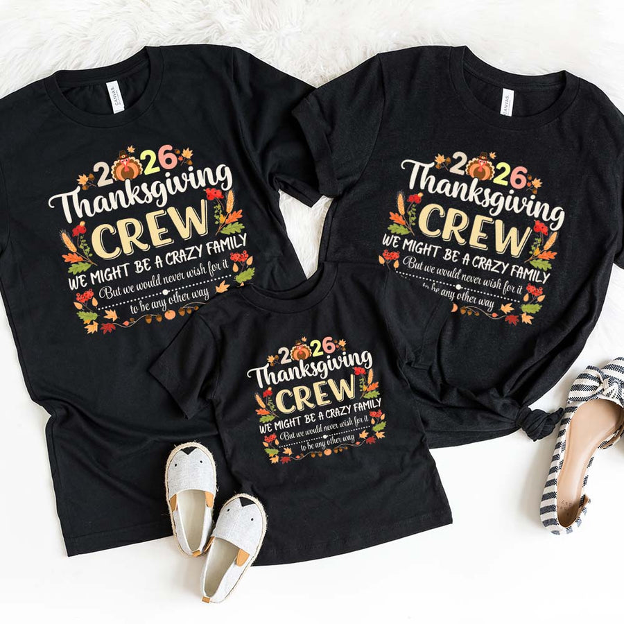 Thanksgiving Family Matching Funny Shirts – Fall Holiday Adult Tees