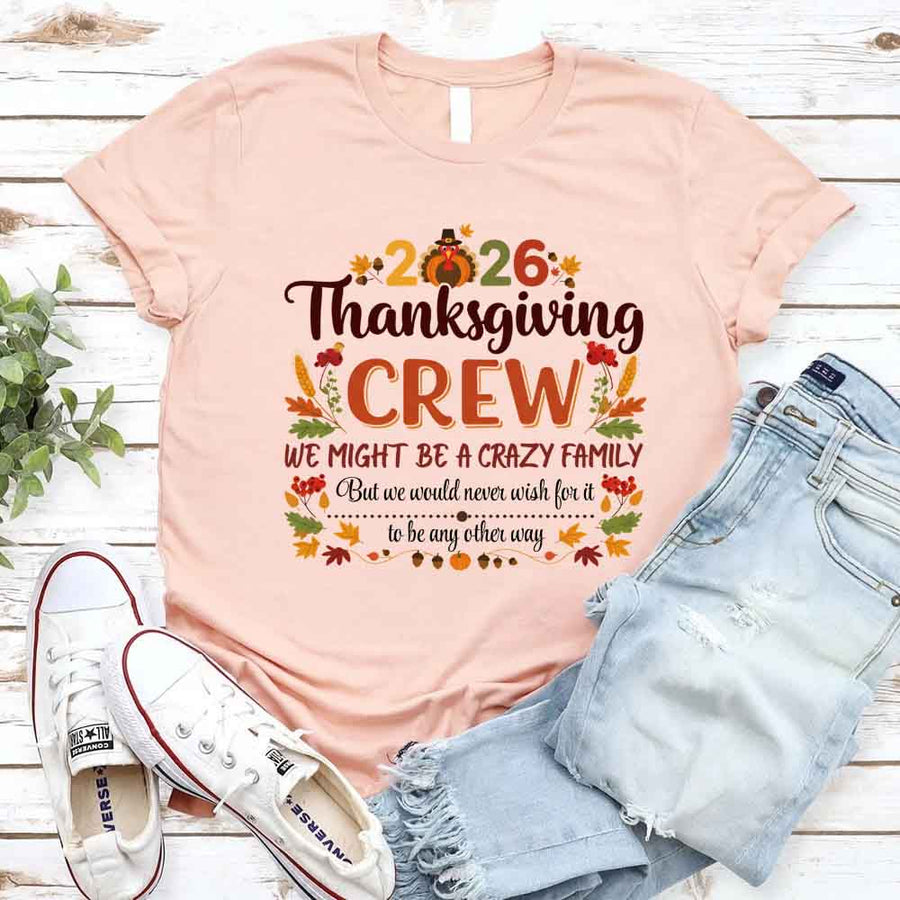 Thanksgiving Family Matching Funny Shirts – Fall Holiday Adult Tees