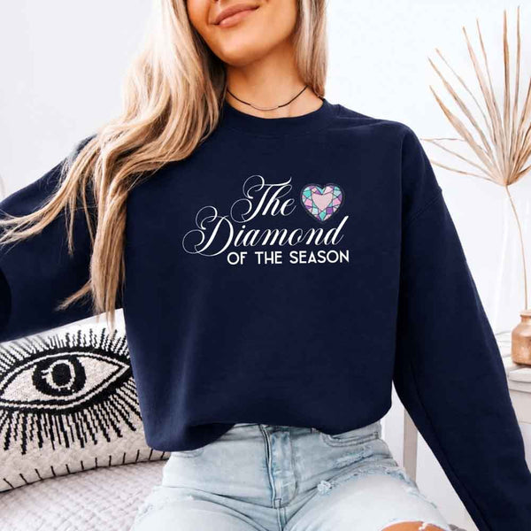 May include The Diamond of the Season crewneck sweatshirt with Regency BookTok graphic and cozy unisex fit