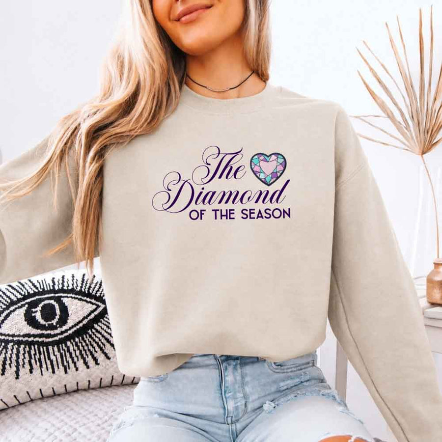 May include The Diamond of the Season crewneck sweatshirt with Regency BookTok graphic and cozy unisex fit