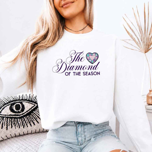 May include The Diamond of the Season crewneck sweatshirt with Regency BookTok graphic and cozy unisex fit