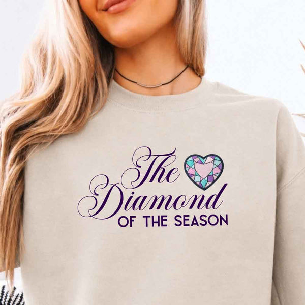 May include The Diamond of the Season crewneck sweatshirt with Regency BookTok graphic and cozy unisex fit
