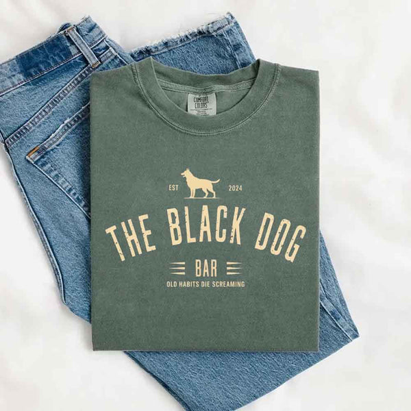 The Black Dog Comfort Colors Concert Tee – Minimalist Unisex Music Shirt