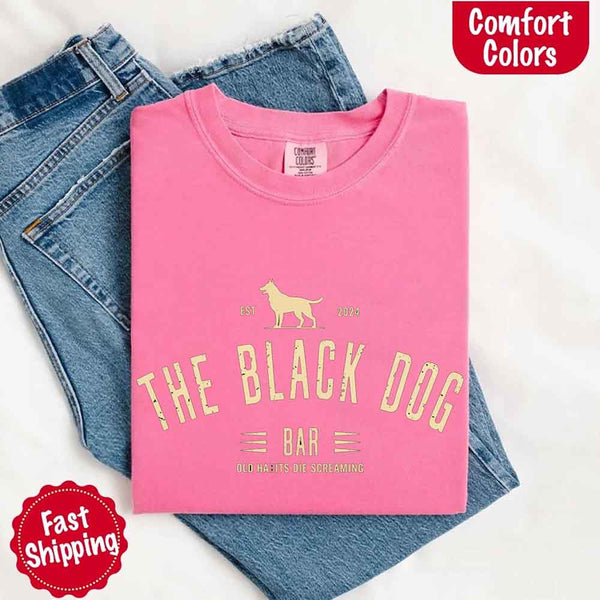 The Black Dog Comfort Colors Concert Tee – Minimalist Unisex Music Shirt