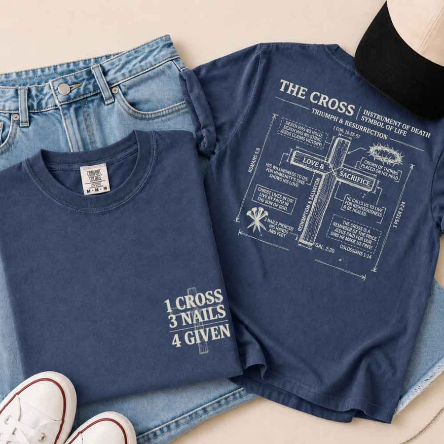 The Cross Comfort Colors - Christian Faith Graphic Tee