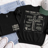 May include The Cross sweatshirt with Christian faith graphic design, relaxed fit, and cozy fabric