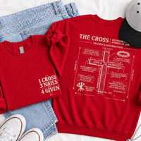 May include The Cross sweatshirt with Christian faith graphic design, relaxed fit, and cozy fabric