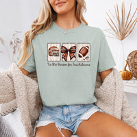 May include a Comfort Colors T-shirt featuring a 'Tis the Season for Touchdowns football-inspired design, perfect for football fans, game days, tailgates, and holiday gatherings.