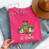 May include a We Thrift at Dawn Comfort Colors T-Shirt featuring a playful thrift-inspired statement design.