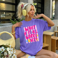 May include a What If It All Works Out Comfort Colors T-Shirt featuring an uplifting inspirational statement design.