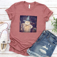 Wizard Cat Halloween Shirt – Funny Cat Meme Graphic Tee