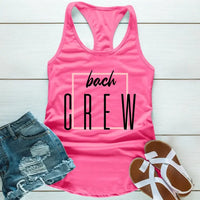 May include Pink a Bach Crew Bride To Be tank top in soft, breathable fabric, perfect for bachelorette parties, bridal showers, and pre-wedding celebrations.
