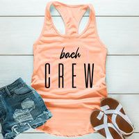 May include Orange a Bach Crew Bride To Be tank top in soft, breathable fabric, perfect for bachelorette parties, bridal showers, and pre-wedding celebrations.