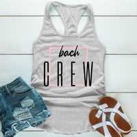 May include Grey a Bach Crew Bride To Be tank top in soft, breathable fabric, perfect for bachelorette parties, bridal showers, and pre-wedding celebrations.