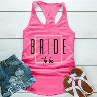 May include Pink a Bach Crew Bride To Be tank top in soft, breathable fabric, perfect for bachelorette parties, bridal showers, and pre-wedding celebrations.