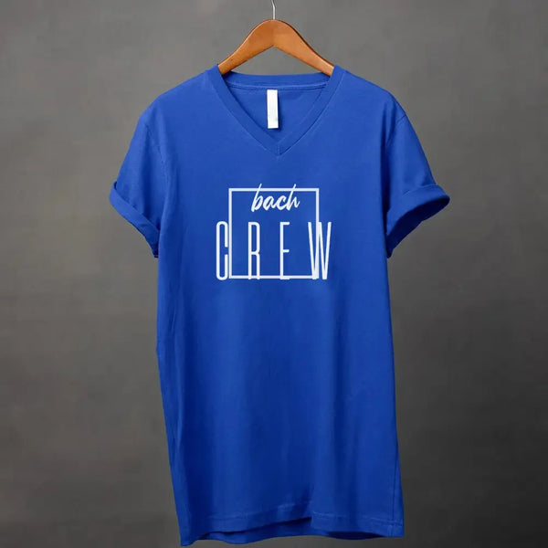May include Bach Crew Bride To Be Party Bachelorette V-Neck T-Shirt, with matching designs for the bride and bridal squad.