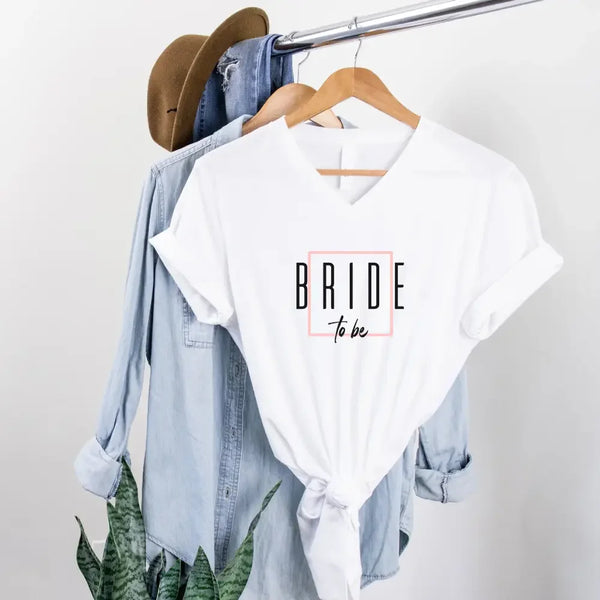 May include Bach Crew Bride To Be Party Bachelorette V-Neck T-Shirt, with matching designs for the bride and bridal squad.